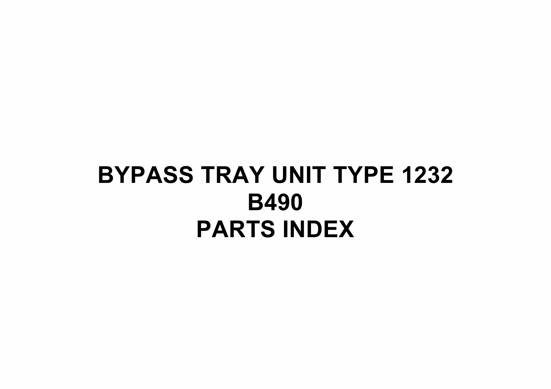 RICOH Options B490 BYPASS-TRAY-UNIT-TYPE-1232 Parts Catalog PDF download-5